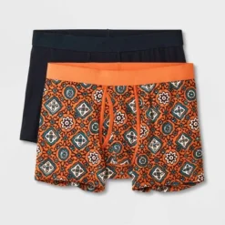 Men's Medallion Print Boxer Briefs 2pk - Goodfellow & Co™ Orange -Goodfellow & Co GUEST 106fe5d3 e3de 485e ae8d 01a4e1f1705c