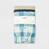 Men's Plaid Woven Boxer 2pk - Goodfellow & Co™ Green/Blue