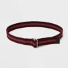 Men's Striped Stretch Belt - Goodfellow & Co™ Red