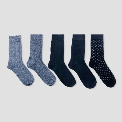 Men's Textured Dress Socks 5pk - Goodfellow & Co™ 7-12 4 Men's Textured Dress Socks 5pk - Goodfellow & Co™ 7-12 - Image 2