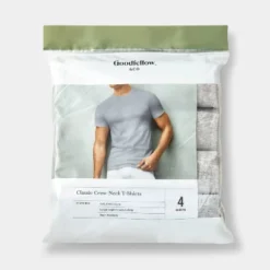 Men's Short Sleeve Crewneck T-Shirt - Goodfellow & Coâ„¢ Heathered Gray