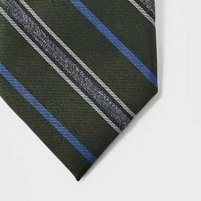 Men's Striped Neck Tie - Goodfellow & Co™ Olive Green One Size 4 Men's Striped Neck Tie - Goodfellow & Co™ Olive Green One Size - Image 2