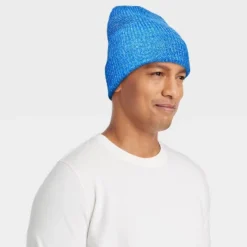 Men's Lofty Chunky Knit Beanie - Goodfellow & Coâ„¢ Blue