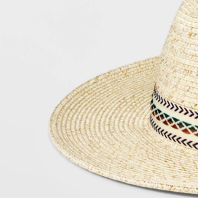 Men's Light Marled Panama Hat With Embroidered Band - Goodfellow & Co™ Cream 4 Men's Light Marled Panama Hat With Embroidered Band - Goodfellow & Co™ Cream - Image 2