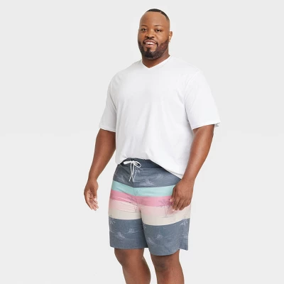 Men's Big & Tall 10" Overlay Island Swim Shorts - Goodfellow & Co™ Navy Blue 4 Men's Big & Tall 10" Overlay Island Swim Shorts - Goodfellow & Co™ Navy Blue - Image 2