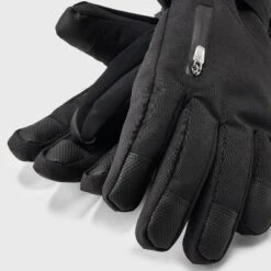 Men's Zip Pocket Repstop Ski Gloves - Goodfellow & Coâ„¢ Black