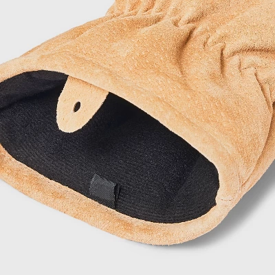 Men's Mixed Leather Dress Pig Suede Mittens - Goodfellow & Co™ Tan 4 Men's Mixed Leather Dress Pig Suede Mittens - Goodfellow & Co™ Tan - Image 2