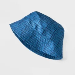 Men's Printed Bucket Hat - Goodfellow & Coâ„¢ Blue