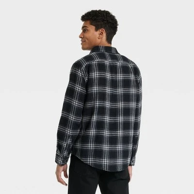 Men's Midweight Flannel Long Sleeve Button-Down Shirt - Goodfellow & Co™ 3 Men's Midweight Flannel Long Sleeve Button-Down Shirt - Goodfellow & Co™