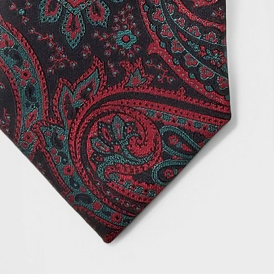 Men's Paisley Print Neck Tie - Goodfellow & Co™ Burgundy One Size 4 Men's Paisley Print Neck Tie - Goodfellow & Co™ Burgundy One Size - Image 2