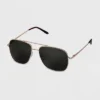 Men's Aviator Metal Sunglasses - Goodfellow & Co™ Gold: Spring-Hinged, Full Rim, UV Protection -Goodfellow & Co GUEST 39ea44bd 1747 49d5 8b4d e86341c0ea55