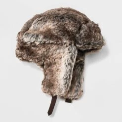 Men's All Over Faux Fur Acrylic Trapper Hat - Goodfellow & Co™ Brown -Goodfellow & Co GUEST 408a22c4 4413 45d7 96d1 54a65000cbb7