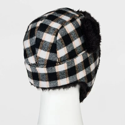 Men's Plaid Trapper Hat - Goodfellow & Co™ Black 3 Men's Plaid Trapper Hat - Goodfellow & Co™ Black