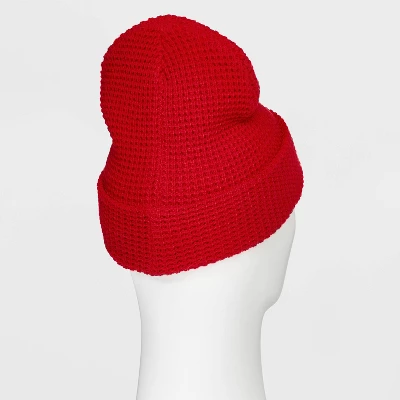 Men's Waffle Knit Value Beanie - Goodfellow & Co™ Red 3 Men's Waffle Knit Value Beanie - Goodfellow & Co™ Red