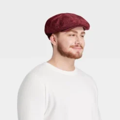 Men's Corduory Ivy Beret - Goodfellow & Coâ„¢ Dark Red