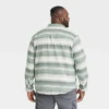 Men's Big & Tall Striped Standard Fit Long Sleeve Button-Down Shirt - Goodfellow & Co™ Olive Green -Goodfellow & Co GUEST 52108750 43f9 4bda 870f 60a379b6fda5