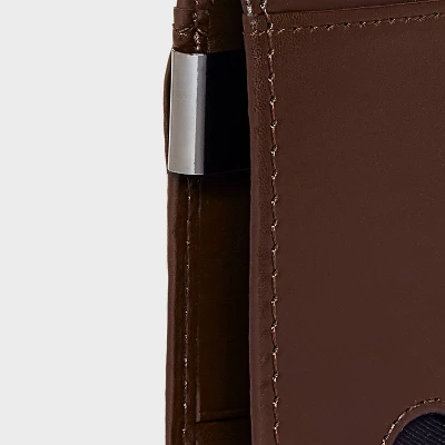 Men's RFID Bifold Wallet With Money Clip - Goodfellow & Co™ Brown 6 Men's RFID Bifold Wallet With Money Clip - Goodfellow & Co™ Brown - Image 4