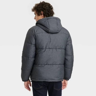 Men's Solid Midweight Puffer Jacket - Goodfellow & Co™ Heathered Gray 3 Men's Solid Midweight Puffer Jacket - Goodfellow & Co™ Heathered Gray