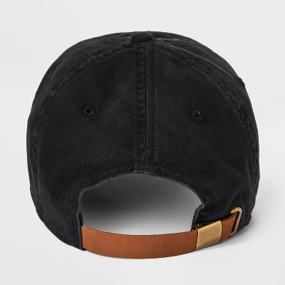 Men's Cotton Washed Baseball Hat - Goodfellow & Co™ Black 4 Men's Cotton Washed Baseball Hat - Goodfellow & Co™ Black - Image 2