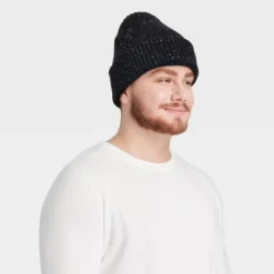 Men's Speckle Rib-Knit Beanie - Goodfellow & Co™