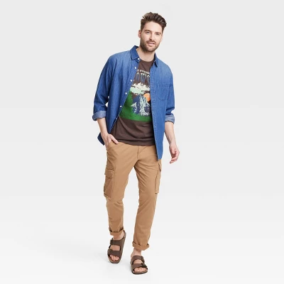 Men's Regular Fit Flat Seams Short Sleeve Graphic T-Shirt - Goodfellow & Co™ 4 Men's Regular Fit Flat Seams Short Sleeve Graphic T-Shirt - Goodfellow & Co™ - Image 2