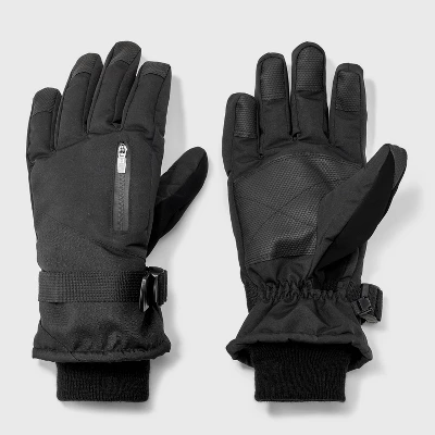 Men's Zip Pocket Repstop Ski Gloves - Goodfellow & Co™ Black 5 Men's Zip Pocket Repstop Ski Gloves - Goodfellow & Co™ Black - Image 3