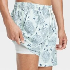 Men's 7" Coral Swim Trunk With Boxer Brief Liner - Goodfellow & Co™ Green -Goodfellow & Co GUEST 768096fc f08c 45fc 8899 83715d2dd433