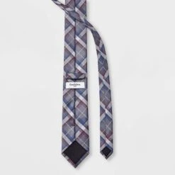 Men's Plaid Neck Tie - Goodfellow & Coâ„¢ Gray One Size