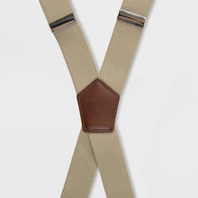 Men's Solid Suspender - Goodfellow & Co™ Brown/Khaki One Size 3 Men's Solid Suspender - Goodfellow & Co™ Brown/Khaki One Size