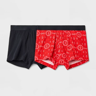 Men's Bandana Trunks 2pk - Goodfellow & Co™ Red 4 Men's Bandana Trunks 2pk - Goodfellow & Co™ Red - Image 2