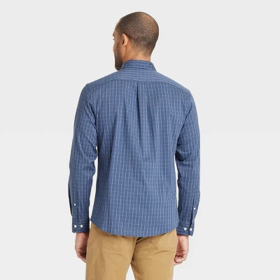 Men's Comfort Wear Long Sleeve Shirt - Goodfellow & Co™ Blue 3 Men's Comfort Wear Long Sleeve Shirt - Goodfellow & Co™ Blue