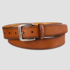 Men's Leather Belt With Stitch - Goodfellow & Co™ Tan -Goodfellow & Co GUEST 9d84fa44 6e79 4eb6 a77c 2845bf25a512