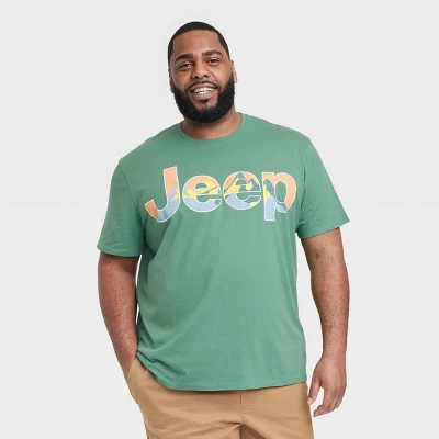 Men's Regular Fit Jeep Short Sleeve T-Shirt - Goodfellow & Co™ Green 6 Men's Regular Fit Jeep Short Sleeve T-Shirt - Goodfellow & Co™ Green - Image 4