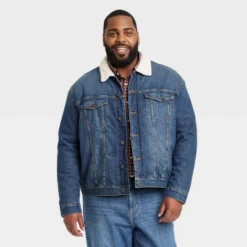 Men's Faux Shearling Lined Denim Trucker Jacket - Goodfellow & Co™ Blue 9 Men's Faux Shearling Lined Denim Trucker Jacket - Goodfellow & Co™ Blue -Goodfellow & Co GUEST b6a6d4f7 886e 496d a53c d8ae59aee1e4