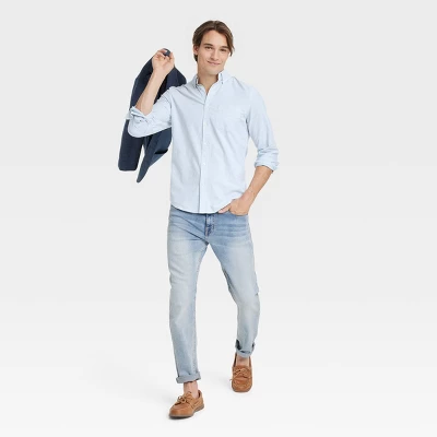 Men's Oxford Striped Long Sleeve Button-Down Shirt -Goodfellow & Co™ 4 Men's Oxford Striped Long Sleeve Button-Down Shirt -Goodfellow & Co™ - Image 2