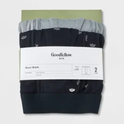 Men's Paper Boat Print Boxer Briefs 2pk - Goodfellow & Coâ„¢ Black