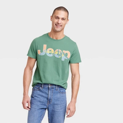 Men's Regular Fit Jeep Short Sleeve T-Shirt - Goodfellow & Co™ Green 5 Men's Regular Fit Jeep Short Sleeve T-Shirt - Goodfellow & Co™ Green - Image 3