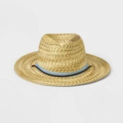 Men's Marled Straw Panama Hat With Chin Strap - Goodfellow & Coâ„¢ Cream