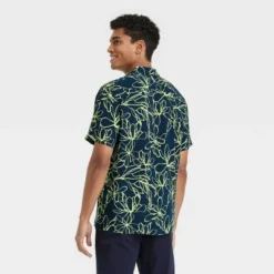 Men's Floral Print Button-Down Shirt - Goodfellow & Coâ„¢