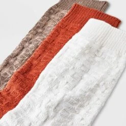Men's Heel Toe Patch Crew Socks 3pk - Goodfellow & Coâ„¢ Tan/Orange/Cream 6-12