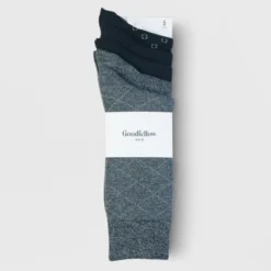 Men's Textured Dress Socks 5pk - Goodfellow & Coâ„¢ 7-12