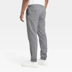 Men's Regular Fit Tapered Jogger Pants - Goodfellow & Coâ„¢ Dark Gray