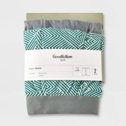 Men's Striped Geo Boxer Briefs 2pk - Goodfellow & Coâ„¢ Green
