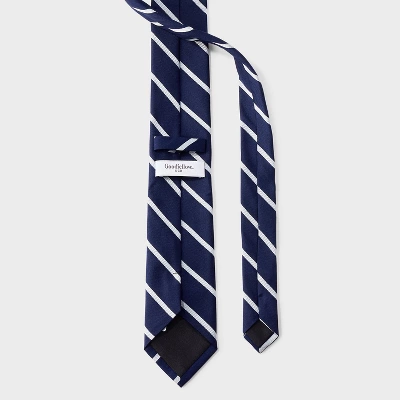 Men's Striped Neck Tie - Goodfellow & Co™ Navy & White 3 Men's Striped Neck Tie - Goodfellow & Co™ Navy & White