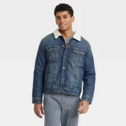 Men's Faux Shearling Lined Denim Trucker Jacket - Goodfellow & Co™ Blue 8 Men's Faux Shearling Lined Denim Trucker Jacket - Goodfellow & Co™ Blue -Goodfellow & Co GUEST ed251bba 310c 4788 9fdc 9639e1bde2bf