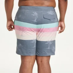 Men's Big & Tall 10" Overlay Island Swim Shorts - Goodfellow & Coâ„¢ Navy Blue