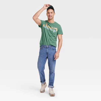 Men's Regular Fit Jeep Short Sleeve T-Shirt - Goodfellow & Co™ Green 4 Men's Regular Fit Jeep Short Sleeve T-Shirt - Goodfellow & Co™ Green - Image 2