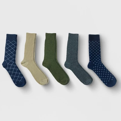 Men's Textured Dress Socks 5pk - Goodfellow & Co™ 7-12 5 Men's Textured Dress Socks 5pk - Goodfellow & Co™ 7-12 - Image 3
