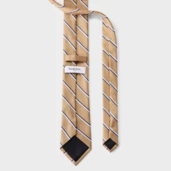 Men's Striped Neck Tie - Goodfellow & Co™ Khaki & White